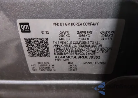 2024 Buick Encore Gx Preferred Awd from USA, damaged, VIN KL4AMCSL9RB039361